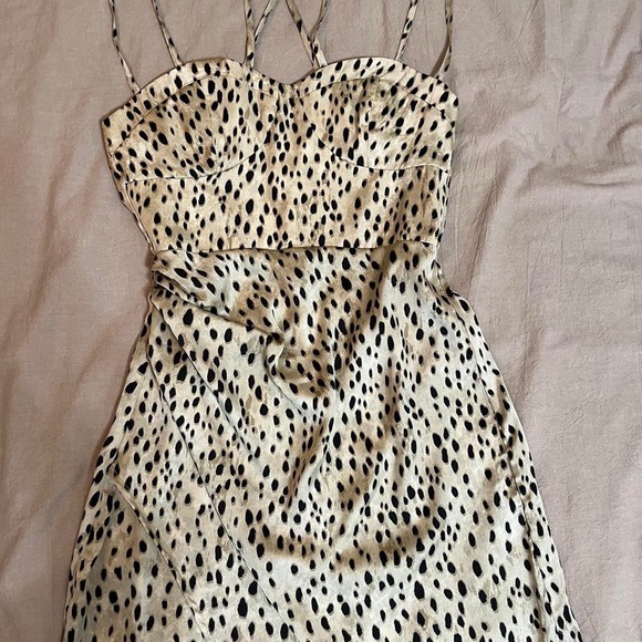 ZARA SATIN EFFECT DRESS🐆🤎 - Picture 4 of 4